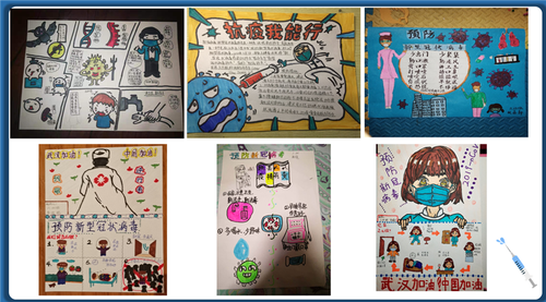 研究小组成员绘制手抄报宣传成果 研究小组成员绘制手抄报宣传成果